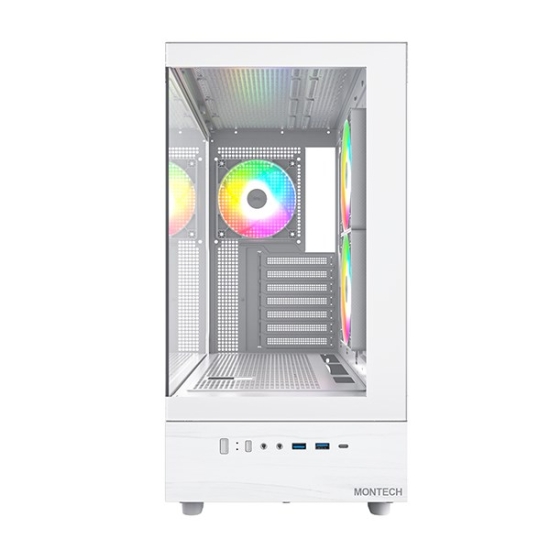 Montech XR Midi-Tower, Szkło Hartowane - biały (typ akwarium)